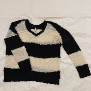 Striped knitted sweater